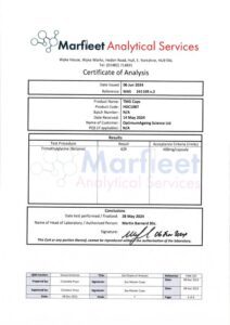 Certificate of Analysis - TMG